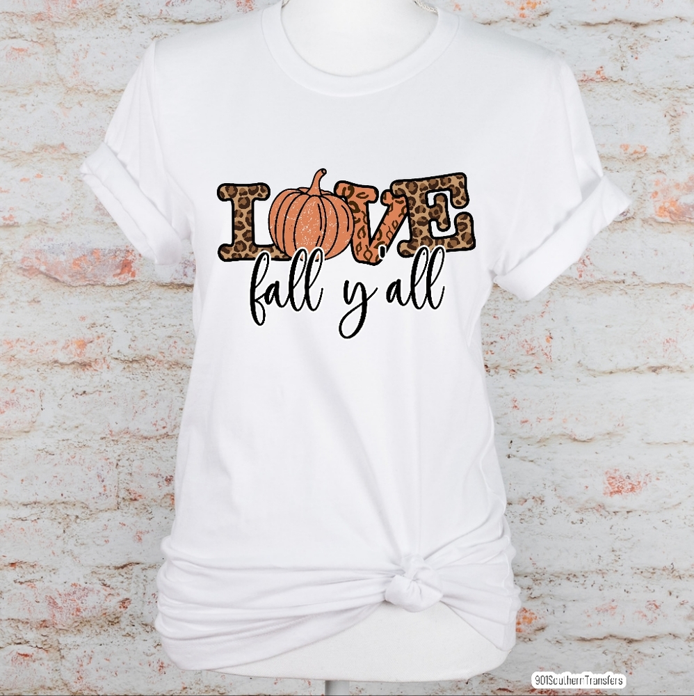 Love fall yall dtf heat transfer